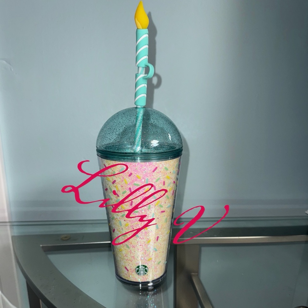 Starbucks Multicolor Confetti Tumbler with Teal Lid
